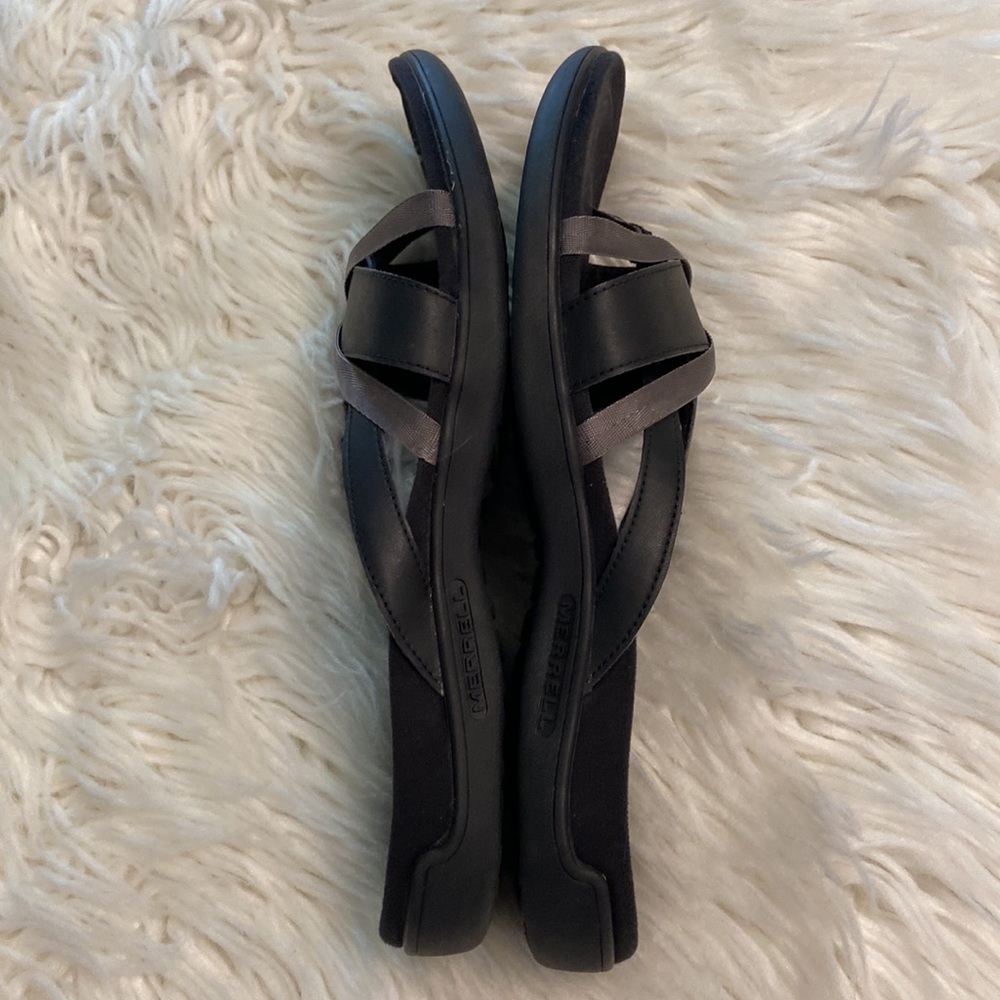 Merrell AirCushion Memory Foam sandals size 11 BNWOT black and gray color - Picture 5 of 16